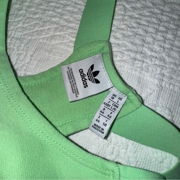 adidas Women's Athletic Dress With 3 Stripes Racer Back Light Green Size Large - Picture 6 of 13